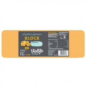 Čederio skonio veganinis sūris, VIOLIFE, 2,5 kg 